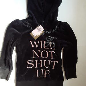 New With Tags Juicy Couture 3/4 Sleeve Beaded Pullover  Hoodie Top Size Small